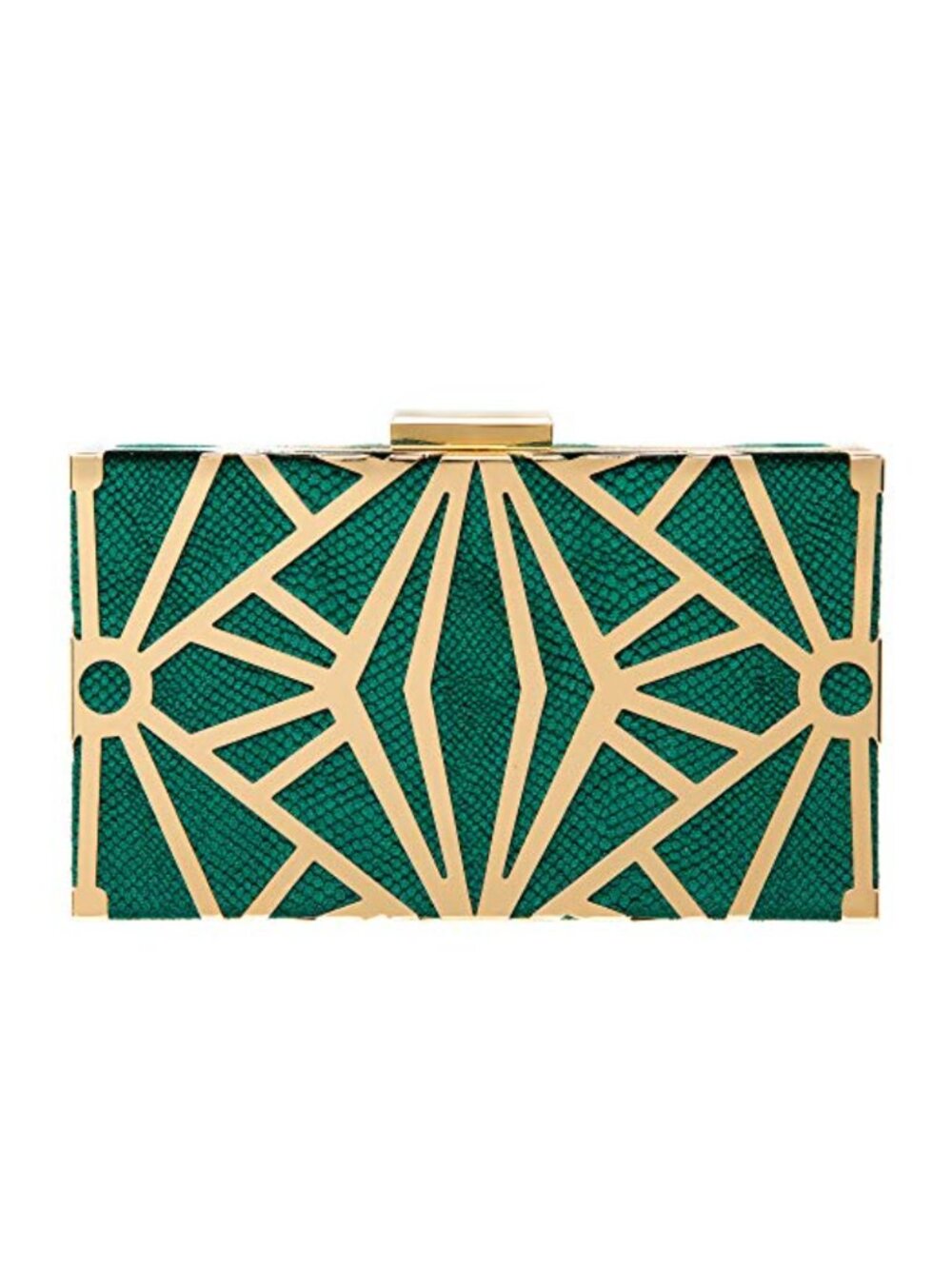 Velvet Evening Clutch Purse Detachable Chain Gold Hollow Metal Wedding Bag